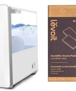LEVOIT LV600S Smart Warm and Cool Mist Humidifiers for Home Bedroom Large Room & Aroma Pads 16 Pack, Humidifier Replacement Filters, Compatible with LV600S, Classic300S