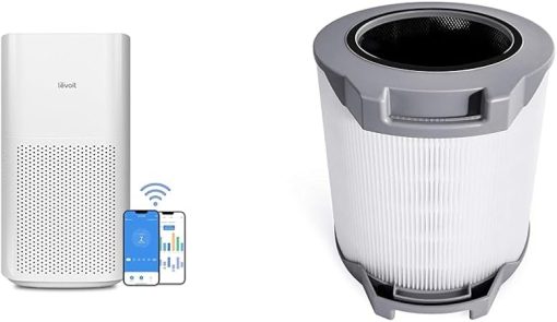 LEVOIT Air Purifiers for Home Large Room, Covers Up to 3175 Sq. Ft, Smart WiFi and PM2.5 Monitor & LV-H134 Air Purifier Replacement Filter
