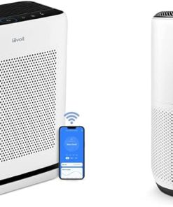 LEVOIT Air Purifiers for Home Large Room Up to 1980 Ft2 in 1 Hr With Air Quality Monitor, Smart WiFi and Auto Mode, 3-in-1 Filter Captures Pet Allergies, Smoke, Dust, Pollen | LEVOIT Air Purifiers for Home Large Bedroom Coverage: The Vital 200S