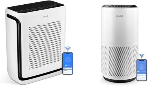 LEVOIT Air Purifiers for Home Large Room Up to 1980 Ft2 in 1 Hr With Air Quality Monitor, Smart WiFi and Auto Mode, 3-in-1 Filter Captures Pet Allergies, Smoke, Dust, Pollen | LEVOIT Air Purifiers for Home Large Bedroom Coverage: The Vital 200S