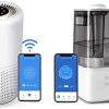LEVOIT Humidifiers for Bedroom Large Room Home, Gray & Humidifiers for Bedroom Large Room 6L Warm and Cool Mist for Families Plants with Built-in Humidity Sensor, Essential Oil, White 4