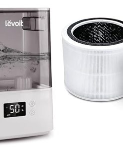 LEVOIT Humidifiers for Bedroom Large Room Home, (6L) Cool Mist Top Fill Essential Oil & Core 200S Air Purifier Replacement Filter, 3-in-1 Filter, High-Efficiency Activated Carbon
