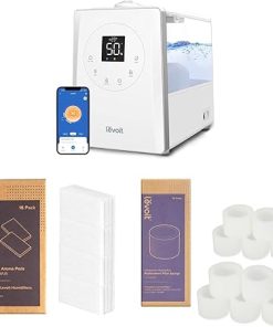 LEVOIT LV600S Smart Warm and Cool Mist Humidifiers & Aroma Pads 16 Pack, Humidifier Replacement Filters & 10-Pack Top Fill Humidifier Replacement Filters