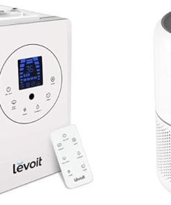 LEVOIT Humidifiers, White & Air Purifier for Home Allergies Pets Hair in Bedroom, H13 True HEPA Filter, 24db Filtration System Cleaner Odor Eliminators, White