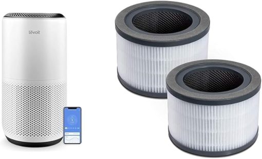 LEVOIT Air Purifiers for Home Large Room Up to 1980 Ft² in 1 Hr With Air Quality Monitor & Vista 200 Air Purifier Replacement Filter, 3-in-1 HEPA, High-Efficiency Activated Carbon