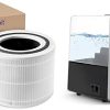 LEVOIT Core 300-P Air Purifier Replacement Filter, 3-In-1 Filter, 1 Pack, White + LEVOIT 20x20x1 AC Furnace Air Filter, MERV 11, 6-Month Pleated 1-Inch Electrostatic Air Cleaning Filter, 2 Pack 4