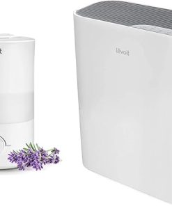LEVOIT Humidifiers for Bedroom, Quiet (3L Water Tank) Cool Mist Top Fill Essential Oil Diffuser & Air Purifiers for Home Large Room, HEPA Filter Cleaner with Washable Filter for Allergies