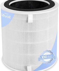 LEVOIT LV-H135 Replacement Filter, Genuine Air Purifier Filters, High-Efficiency Activated Carbon for Removal of Smoke, Odor, Allergens, Pollen, LV-H135-RF, White,1 Pack