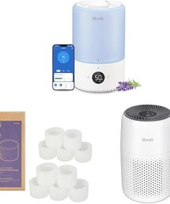 LEVOIT Dual 200S Smart Humidifiers & Top Fill Humidifier Replacement Filters & Air Purifiers for Bedroom Home