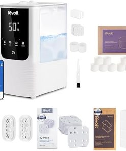 LEVOIT OasisMist450s Warm and Cool Mist Humidifer & 10x Top Fill Humidifier Replacement Filters & 16x Amora Pads & 10x Mineral Absorption Pads & 3x Water Softers