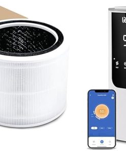 LEVOIT Core 200S Air Purifier Replacement Filter, 3-in-1 Filter, High-Efficiency Activated Carbon & Humidifiers for Bedroom Home, Smart Warm and Cool Mist Air Humidifier for Large Room