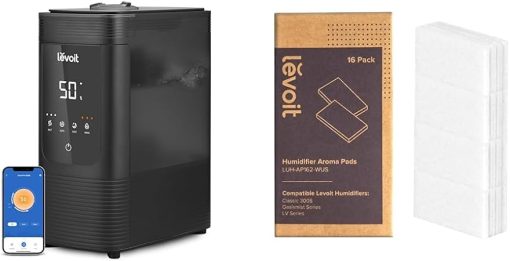 LEVOIT 6L Smart Warm and Cool Mist Humidifier & 16-Pack Aroma Pads