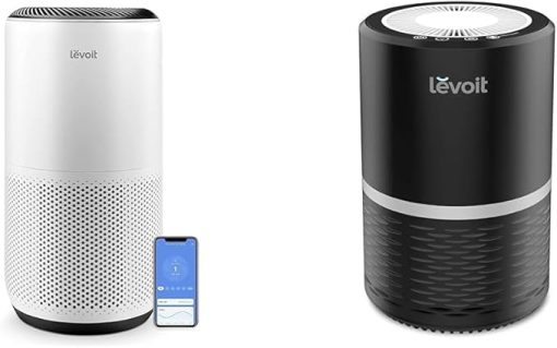LEVOIT Air Purifiers for Home Large Room Up to 1980 Ft² in 1 Hr With Air Quality & Air Purifiers for Home, HEPA Filter for Smoke, Dust and Pollen in Bedroom, Ozone Free