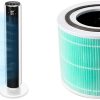 LEVOIT Tower Fan for Bedroom, 25ft/s Velocity 28dB Bladeless Oscillating Fan with 90° & Top Fill Humidifiers for Bedroom, 2.5L Tank for Large Room, Easy to Fill & Clean 4