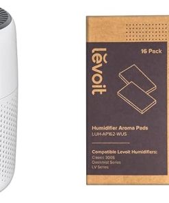 LEVOIT Air Purifiers for Bedroom Home, 3-in-1 Filter Cleaner & Aroma Pads 16 Pack, Humidifier Replacement Filters, Compatible with LV600S