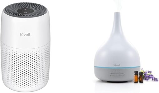 LEVOIT Air Purifiers for Bedroom Home, 3-in-1 Filter Cleaner with Fragrance Sponge & Essential Oil Diffuser, Aromatherapy Diffuser for Essential Oils, Cool Mist Humidifier,300ml