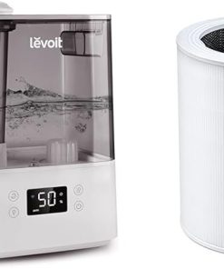 LEVOIT Humidifiers for Bedroom Large Room Home, (6L) Cool Mist Top Fill Essential Oil Diffuser & Core 600S Air Purifier 3-in-1 Replacement Filter, Core 600S-RF, 1Pack, White