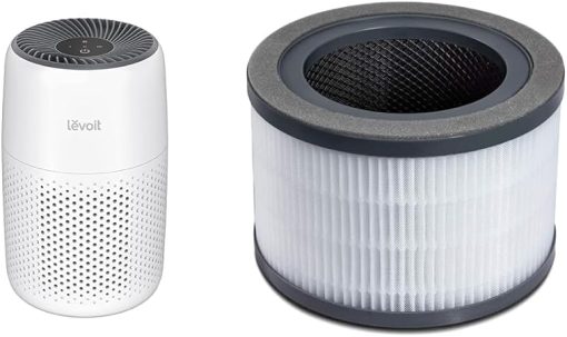 LEVOIT Air Purifiers for Bedroom Home, 3-in-1 Filter Cleaner with Fragrance Sponge & Vista 200 Air Purifier Replacement Filter, 3-in-1 HEPA, High-Efficiency Activated Carbon