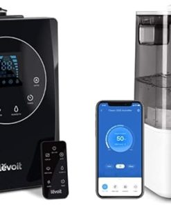 LEVOIT Humidifiers for Large Room Bedroom (6L), Black & Humidifiers for Bedroom Large Room Home, 6L Top Fill Cool Mist Air Ultrasonic for Plants Indoor with Essential Oils Diffuser, Gray