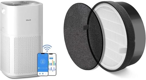 LEVOIT Air Purifiers for Home Large Room, Covers Up to 3175 Sq. Ft, LV-H132 Replacement Filter, 3-in-1 Nylon Pre-Filter, True HEPA Filter, High-Efficiency Activated Carbon Filter, 1 Pack