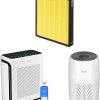 Levoit Core 300 & Core Mini Air Purifier Replacement Filters, 3-in-1, Activated Carbon, 1 Pack Each, Green & White 4