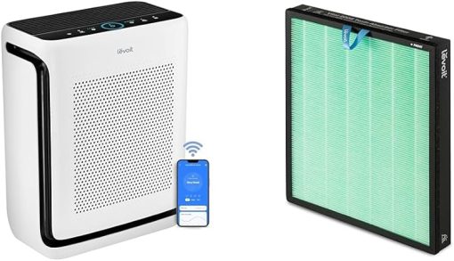 LEVOIT Air Purifiers for Home Large Room with Washable Filters, Air Quality Monitor, Smart WiFi, Vital 200S-P and Air Filter Replacement Vital 200S-RF-TX