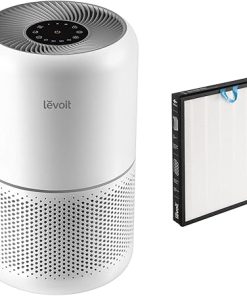 LEVOIT Air Purifier for Home Allergies Pets Hair in Bedroom & Vital 100S Air Purifier Replacement, 3-in-1 HEPA, High-Efficiency Activated Carbon Filter