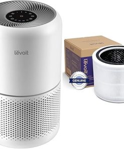 Levoit Air Purifier for Home Allergies Pets Hair 1095 ft2 Core300-P White Bundle with Replacement Filter Core 200S-RF White