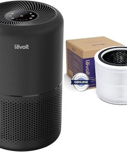 LEVOIT Air Purifier for Home Allergies Pets Hair in Bedroom, Covers Up to 1095 Sq.Foot & Core 200S Air Purifier Replacement Filter, 3-in-1 Filter, High-Efficiency Activated Carbon