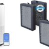 LEVOIT Air Purifiers for Home Large Room Bedroom Up to 1110 Ft² with Air Quality & LV-H132 Air Purifier Replacement Filter, 3-in-1 Nylon Pre-Filter, HEPA Filter, High-Efficiency 3