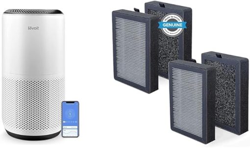 LEVOIT Air Purifiers for Home Large Room Up to 1980 Ft² in 1 Hr With Air Quality & LV-H128 Air Purifier Replacement, 3-in-1 Pre-Filter, Capture Dust Smoke Pollen, Activated Car