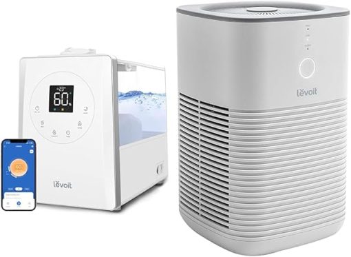 LEVOIT LV600S Smart Warm and Cool Mist Humidifiers for Home Bedroom Large Room & Air Purifier for Home Bedroom, HEPA Fresheners Filter Small Room Cleaner