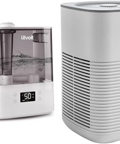LEVOIT Humidifiers for Bedroom Large Room Home, (6L) Cool Mist Top Fill Essential Oil Diffuser & Air Purifier for Home Bedroom, HEPA Fresheners Filter Small Room Cleaner