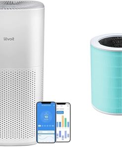 LEVOIT Air Purifiers for Home Large Room, Covers Up to 3175 Sq. Ft, Smart WiFi and PM2.5 Monitor & Core 600S Air Purifier Toxin Absorber Replacement Filter, 3-in-1 Filter and Activated Carbon