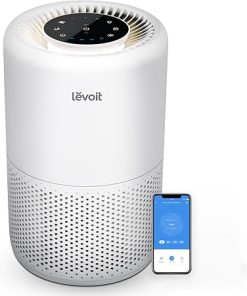 LEVOIT Air Purifier for Home Bedroom, Smart WiFi Alexa Control, AHAM VERIFIDE, 3-in-1 Filter with HEPA Sleep Mode for Allergens, Pollutants, Smoke, Dust, Core 200S-P, White