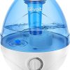 LEVOIT Humidifiers for Bedroom Large Room (2.4L Water Tank), Cool Mist for Home Whole House, Quiet for Baby Nursery, Adjustable 360° Rotation Nozzle, Ultrasonic, Auto Shut off, Night Light, BPA-Free