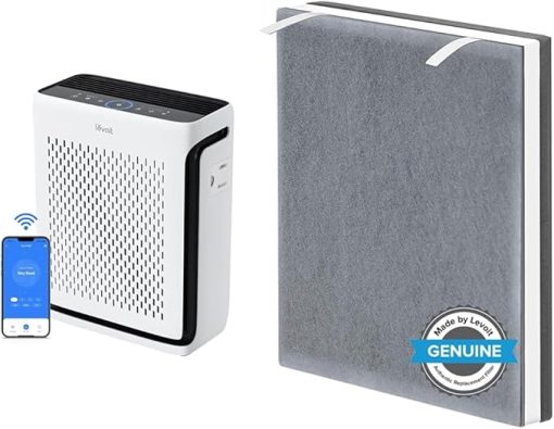 LEVOIT Air Purifiers and Replacement Filters for Home Large Rooms Up to 1110 Ft2 with Air Quality Sensors, Smart WiFi, HEPA, for Pets, Allergies, Dust