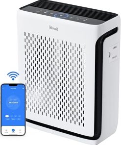LEVOIT Air Purifiers for Home Large Room Bedroom Up to 1110 Ft² with Air Quality & LV-H132 Air Purifier Replacement Filter, 3-in-1 Nylon Pre-Filter, HEPA Filter, High-Efficiency 2