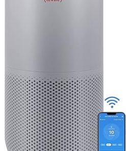 LEVOIT Air Purifiers for Home Large Room Up to 1980 Ft² in 1 Hr With Air Quality Monitor, Smart WiFi and Auto Mode, 3-in-1 Filter Captures Pet Allergies, Smoke, Dust, Pollen, Core 400S, Gray