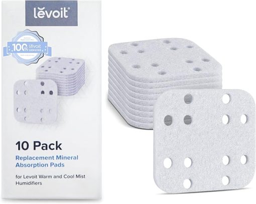 LEVOIT Humidifier Replacement Filters 10-Pack, Mineral Absorption Pad,Compatible with LV600S,LV600HH,OasisMist450S,Capture Fine Particles in Water Tank to Improve Humidification Efficiency,White,18x24
