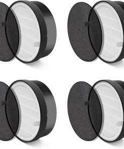 LEVOIT LV-H132 Air Purifier Replacement Filter LV-H132-RF, 4 Pack, 4 Count & Air Purifier LV-PUR131 Replacement Filter, True HEPA & Activated Carbon Filters Set, LV-PUR131-RF 2