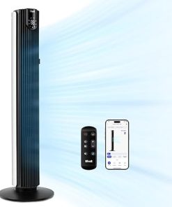 LEVOIT 42” Smart Oscillating Tower Fan Bundle with Air Purifier for Large Rooms, Compatible with Alexa, White 2