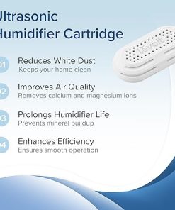 LEVOIT 3-Pack Humidifier Demineralization Cartridge, Compatible with All LEVOIT Top Fill Humidifiers, Calcium and Magnesium Ion Softening, Ultrasonic Welding Design, APP Reminder, White 2