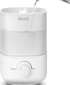 LEVOIT Top Fill Humidifiers for Bedroom, 2.5L Tank for Large Room, Easy to Fill & Clean, 28dB Quiet Cool Mist Air Humidifier for Home Baby Nursery & Plants, Auto Shut-off and BPA-Free for Safety, 25H