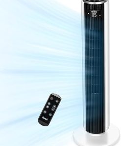 LEVOIT Tower Fan for Bedroom, 25ft/s Velocity 28dB Cooling Fan with Remote, Bladeless and 90° Oscillating & Core 300 Air Purifier Toxin Absorber Replacement Filter, 3-in-1 HEPA, High-Efficiency 2