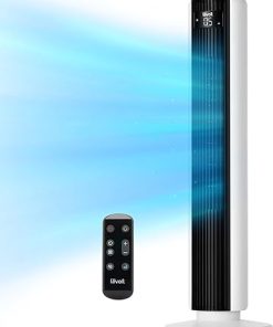 LEVOIT Tower Fan, Air Purifier for Large Rooms with Air Quality Monitor 2