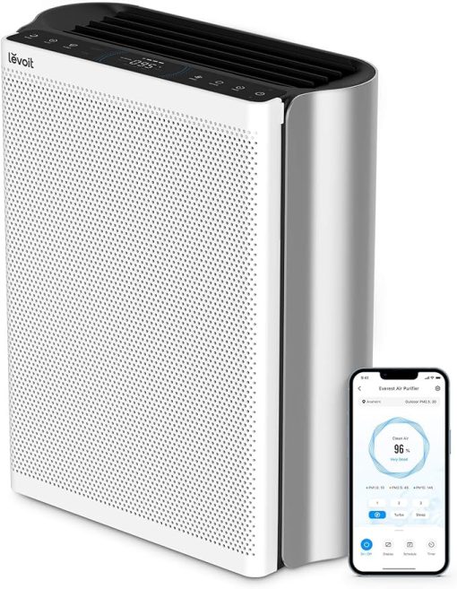 LEVOIT Air Purifiers for Home Large Room with Washable Filter, 3-Channel Air Quality Monitor & Air Purifiers For Bedroom Home, 3-in-1 Filter Cleaner With Fragrance Sponge For Better Sleep - Image 2