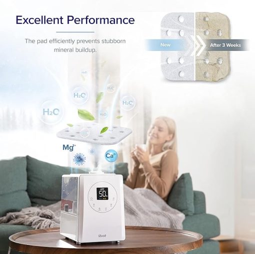 LEVOIT Humidifier Replacement Filters 10-Pack, Mineral Absorption Pad,Compatible with LV600S,LV600HH,OasisMist450S,Capture Fine Particles in Water Tank to Improve Humidification Efficiency,White,18x24 - Image 2