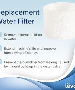 LEVOIT 10-Pack Top Fill Humidifier Replacement Filters, Capture Particles to Improve Humidification Efficiency, for Classic160, Dual150, Dual200S, Classic300(S), LV600S, OasisMist450S, Superior6000S 2