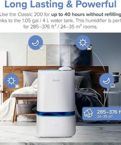 LEVOIT 4L Humidifiers for Bedroom Large Room & Essential Oil Diffuser, Quiet Cool Mist for Home, Baby and Plants, Last up to 40Hours, Dual 360° Rotation Nozzles, Handle Design, Auto Shut Off, Blue 2